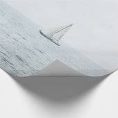 Segelboot auf dem Segel auf dem Segel auf dem Mist Geschenkpapier (Ecke)