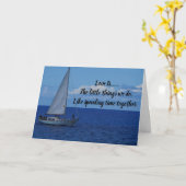 Segelboot auf dem Wasser Karte (Gelbe Blume)