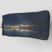 Segelboot auf dem Wasser mit Sternen im Himmel Put Golf Headcover (Vorderseite)