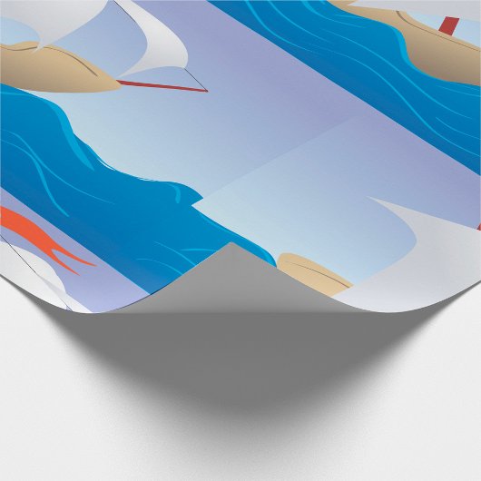 Segelboot auf dem Waves Wrapping Paper Geschenkpapier