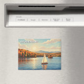 Segelboot auf dem Winnipesaukee-See Magnet (In Situ (Geschirrspüler))