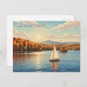 Segelboot auf dem Winnipesaukee-See Postkarte (Vorne/Hinten)