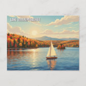 Segelboot auf dem Winnipesaukee-See Postkarte (Vorderseite)