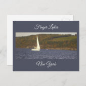 Segelboot auf der Postkarte (Vorne/Hinten)