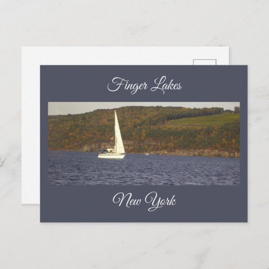 Segelboot auf der Postkarte (Vorne/Hinten)