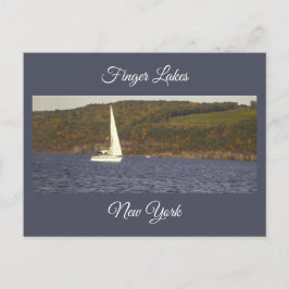 Segelboot auf der Postkarte