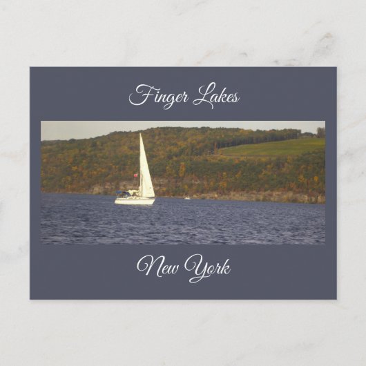 Segelboot auf der Postkarte (Vorderseite)