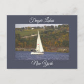 Segelboot auf der Postkarte (Vorderseite)