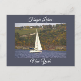 Segelboot auf der Postkarte