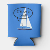 Segelboot auf einem Boot Segler Funny Can Cooler Dosenkühler (Vorderseite)