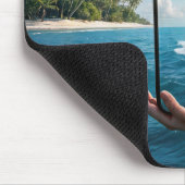 Segelboot auf einem Smartphone Mousepad (Ecke)