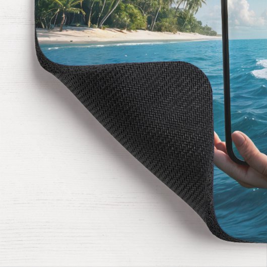 Segelboot auf einem Smartphone Mousepad (Ecke)