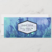 Segelboot auf Hoher See. Einladung (Rückseite)