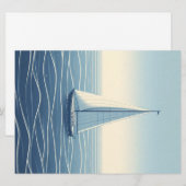 Segelboot auf hoher See Feiertagskarte (Vorne/Hinten)