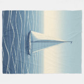 Segelboot auf hoher See Fleecedecke (Vorderseite (Horizontal))