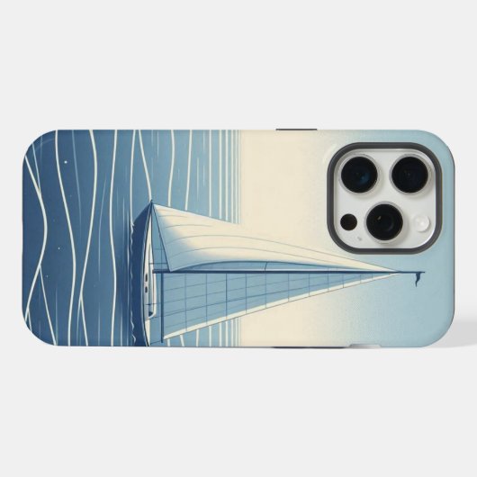 Segelboot auf hoher See iPhone Hülle (Rückseite (Horizontal))