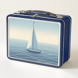 Segelboot auf hoher See Metall Brotdose
