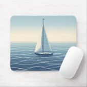 Segelboot auf hoher See Mousepad (Mit Mouse)