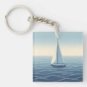 Segelboot auf hoher See Schlüsselanhänger