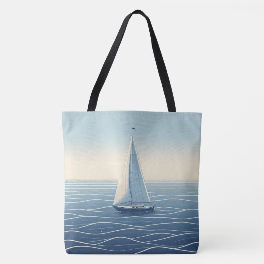 Segelboot auf hoher See Tasche (Vorderseite)