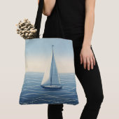 Segelboot auf hoher See Tasche (Von Nahem)