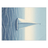 Segelboot auf hoher See Tischdecke (Vorderseite (Horizontal))