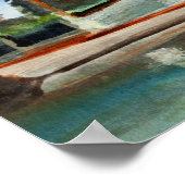 Segelboot auf Norfolk Broads Poster (Ecke)