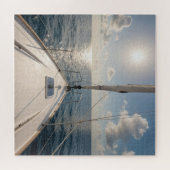 Segelboot auf ruhigem Ozeanwasser Puzzle (Horizontal)