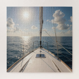 Segelboot auf ruhigem Ozeanwasser Puzzle