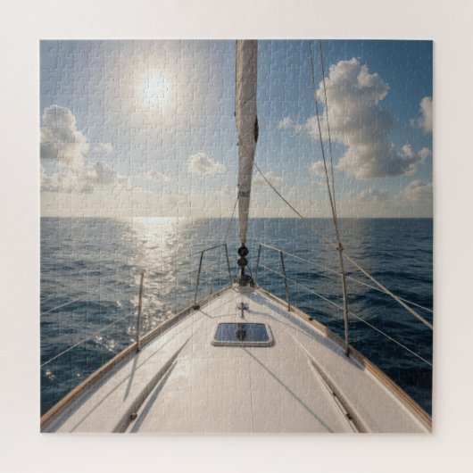 Segelboot auf ruhigem Ozeanwasser Puzzle (Vertikal)