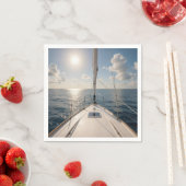 Segelboot auf ruhigem Ozeanwasser Serviette (Beispiel)