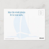 Segelboot auf Sea Fine Art Malerei Postkarte (Rückseite)