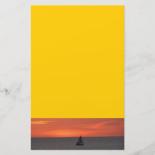 Segelboot auf Sparkling Sea Stationary Briefpapier