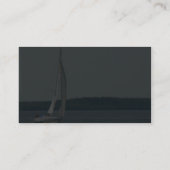 Segelboot auf Wasser Visitenkarte (Rückseite)