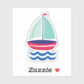 Segelboot Aufkleber (Blatt)