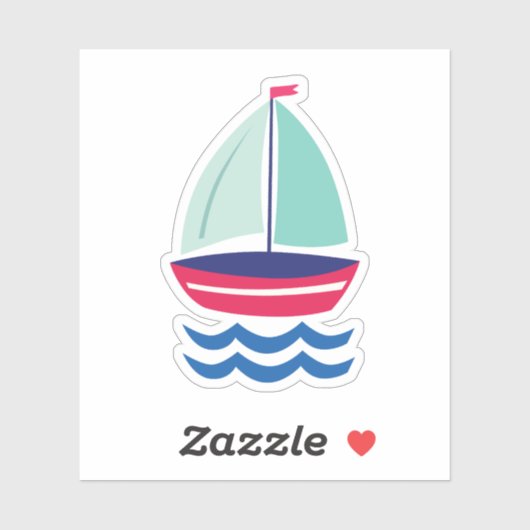 Segelboot Aufkleber (Blatt)