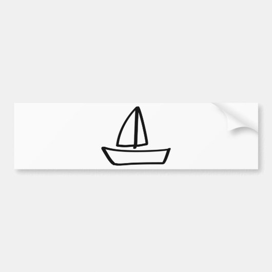 Segelboot Autoaufkleber (Vorne)