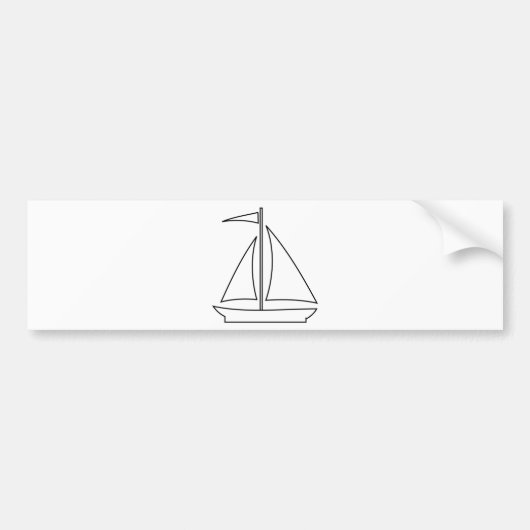 Segelboot Autoaufkleber (Vorne)
