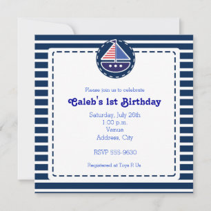 Segelboot Baby Shower Geburtstagseinladung Einladung