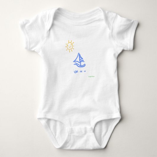 Segelboot Baby Strampler (Vorderseite)