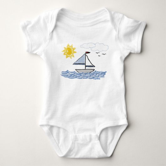 Segelboot Baby Strampler (Vorderseite)