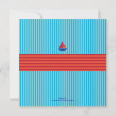 Segelboot Babydusche Einladung (Rückseite)