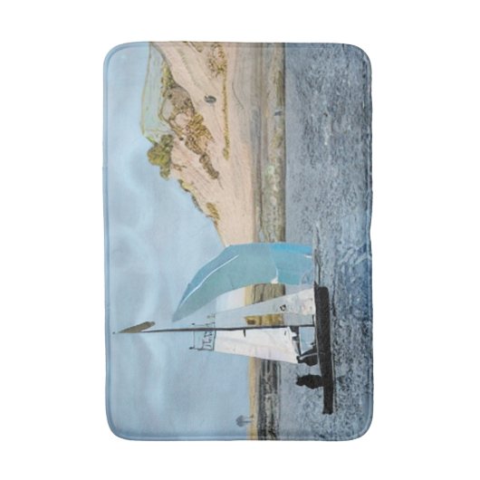 SEGELBOOT BADEMATTE (Vorderseite Vertikal)