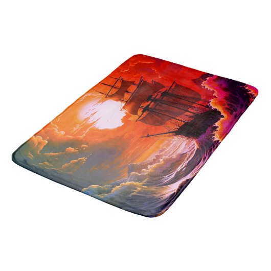 Segelboot Badematte (Schrägansicht)