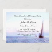 Segelboot bei Sonnenuntergang Einladung (Vorne/Hinten)