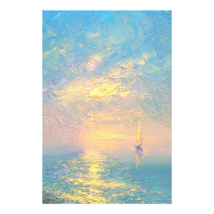 Segelboot bei Sonnenuntergang Fotodruck