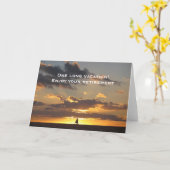 Segelboot bei Sonnenuntergang Karte (Gelbe Blume)