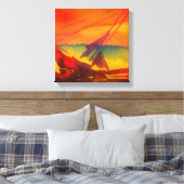 Segelboot bei Sonnenuntergang Leinwanddruck (Insitu (Schlafzimmer))