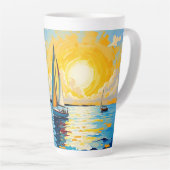Segelboot bei Sonnenuntergang Milchtasse (Rechte Ecke)