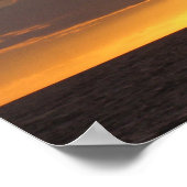 Segelboot bei Sonnenuntergang Poster (Ecke)